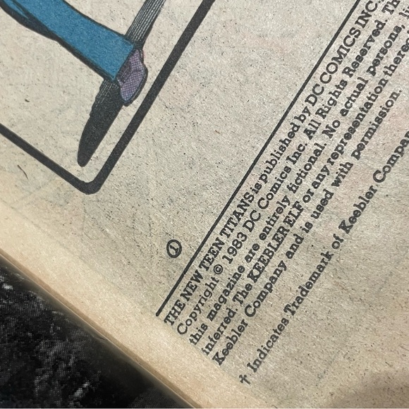 VINTAGE 1983 New Teen Titans Keebler Anti Drug with Nancy Reagan Certificate GUC - Picture 5 of 9